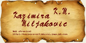 Kazimira Miljaković vizit kartica